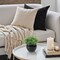 Fake Sage Small Potted Plants – Mini Artificial Succulents Grass Desk Plant in Black Pot for Shelf Decor, Office, Coffee Table, Masculine Home & Indoor Modern Decor